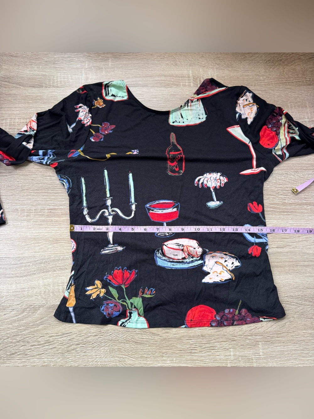 Lisa Says Gah Rowan Top Set The Table Black XL - Picture 6 of 10